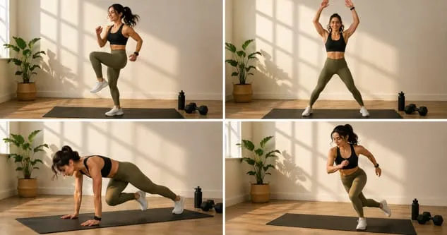 7-Day Home Workout Plan for Women: Day 1 – Full Body Cardio