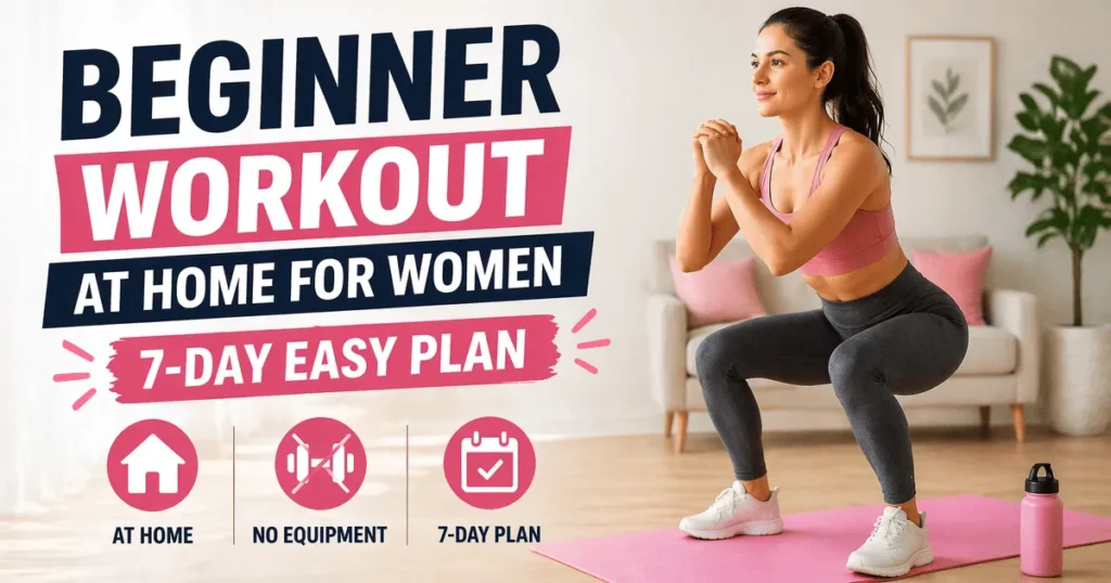 Beginner Workout Routine at Home for Women (7-Day Plan for Fast Results)