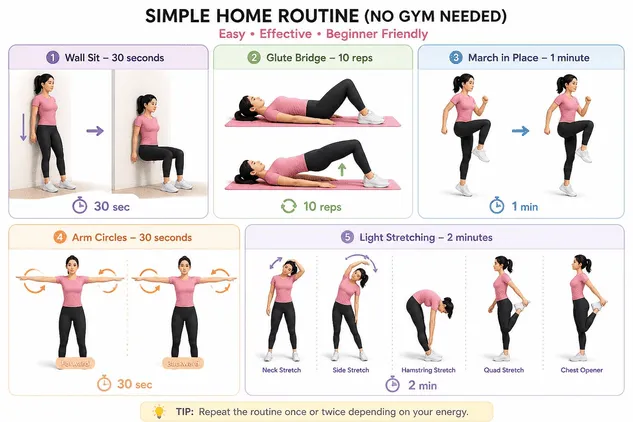 Lazy Girl Workout Routine at Home (No Equipment)
